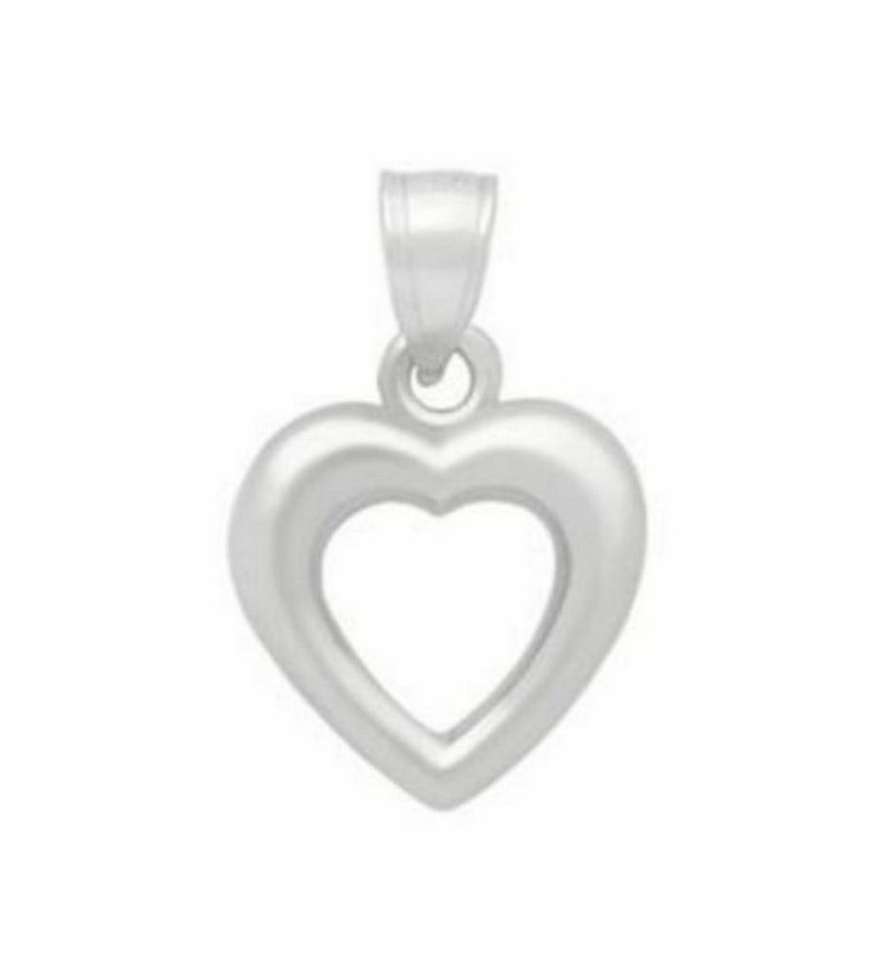 Stunning 925 Sterling Silver Hollow Heart Pendant (1 of 3)