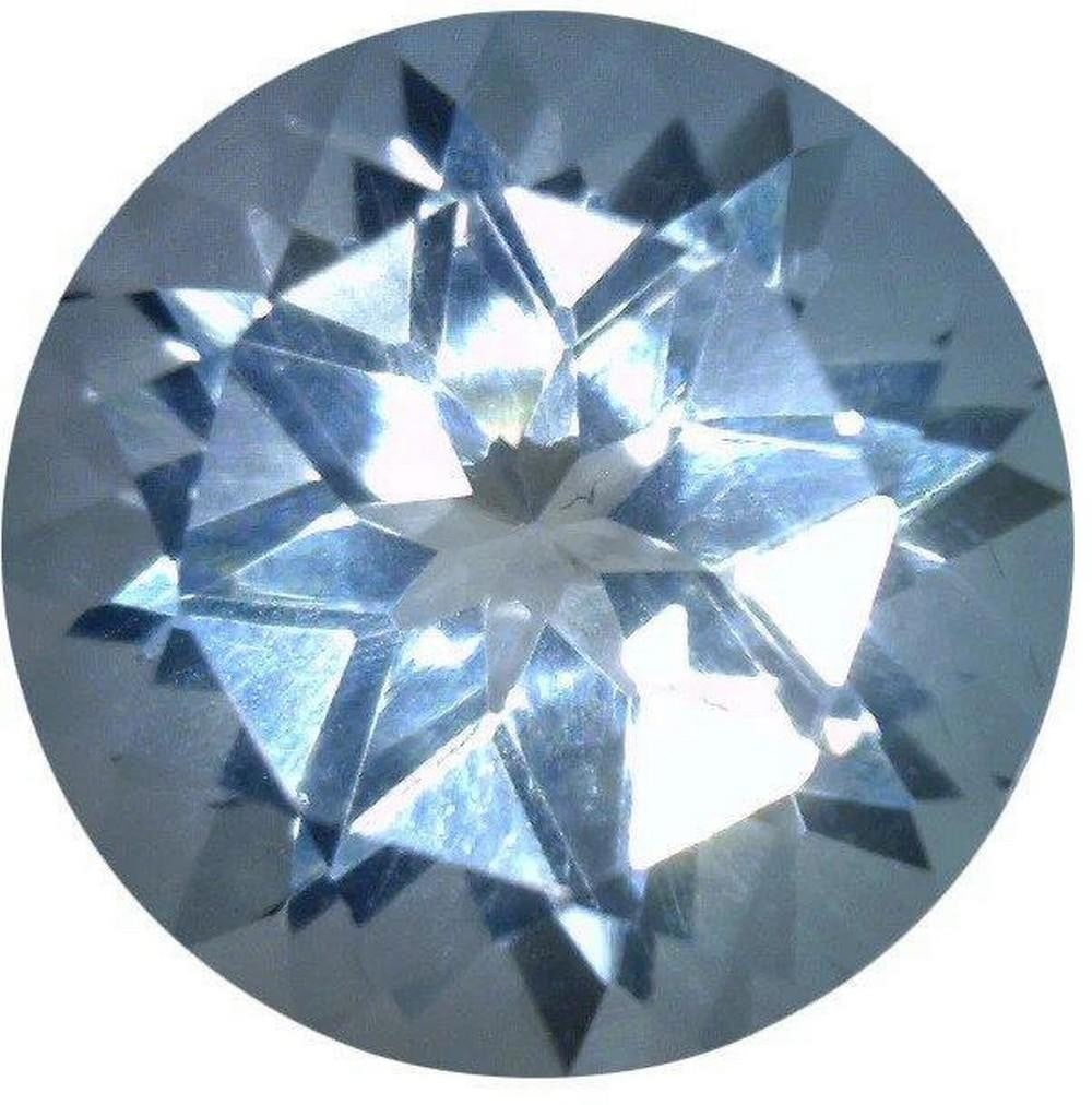 AAA Grade - Natural Fine Star of David Baby Blue Aquamarine - Round Cut - Zambia Mined: AAA Grade - Natural Fine Star of David Baby Blue Aquamarine - Round Cut - Zambia Mined Natural Gems Only: 100% Earth Mined No Synthetics, No Sim