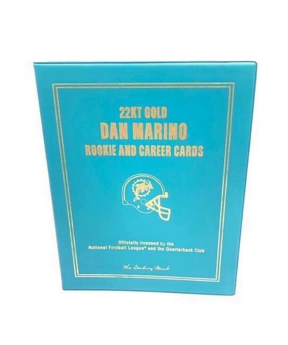 22kt Gold Dan Marino Rookie and Career Cards 2 Card Set Danbury Mint (1 of 2)