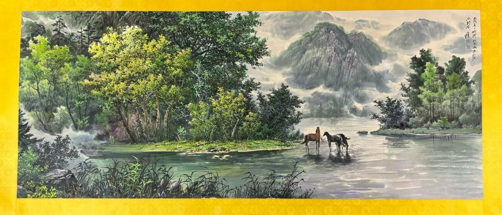 Inspired Chinese Brush Handpainting with Mark of Zhang Daqian (1 of 9)