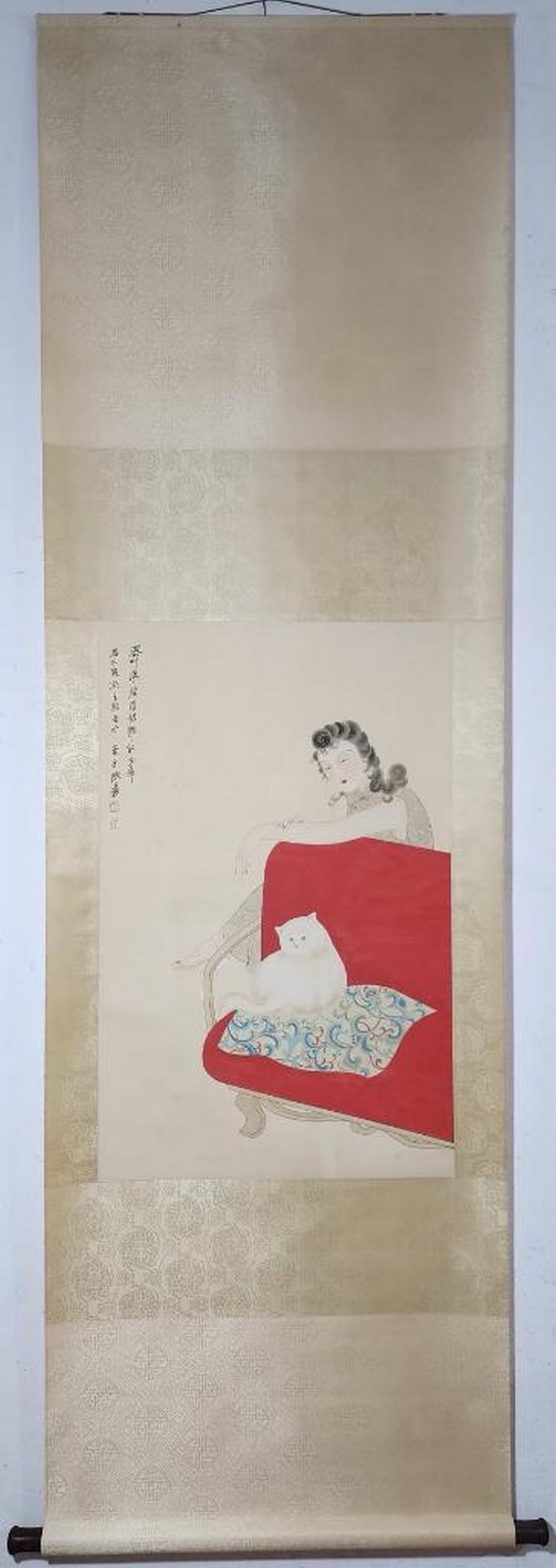 Inspired Chinese Brush Handpainting on Paper Scroll Bearing the Mark of Zhang Daqian (1 of 9)