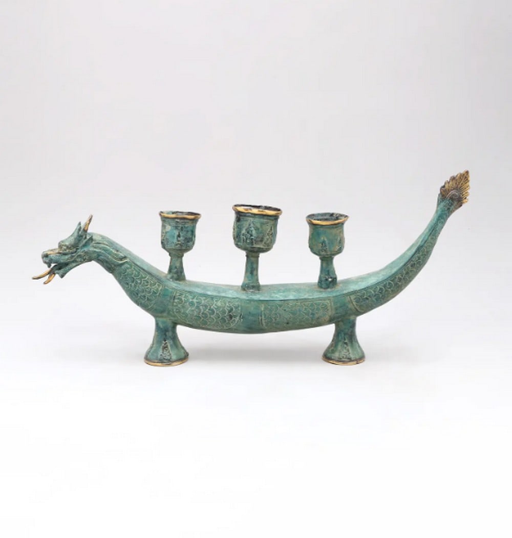 Brass Dragon Candle Holder – Lost Wax Casting (1 of 4)