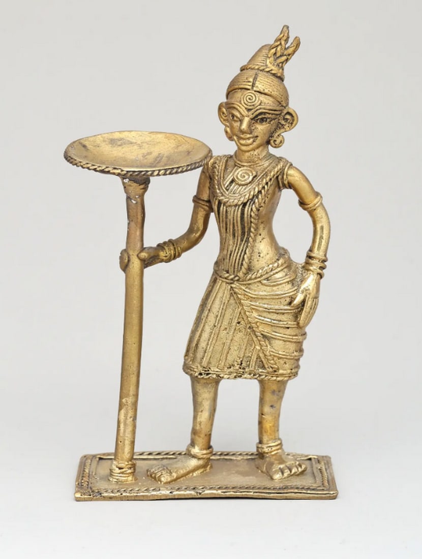 Brass Tribal Figure Tealight Holder (1 of 5)