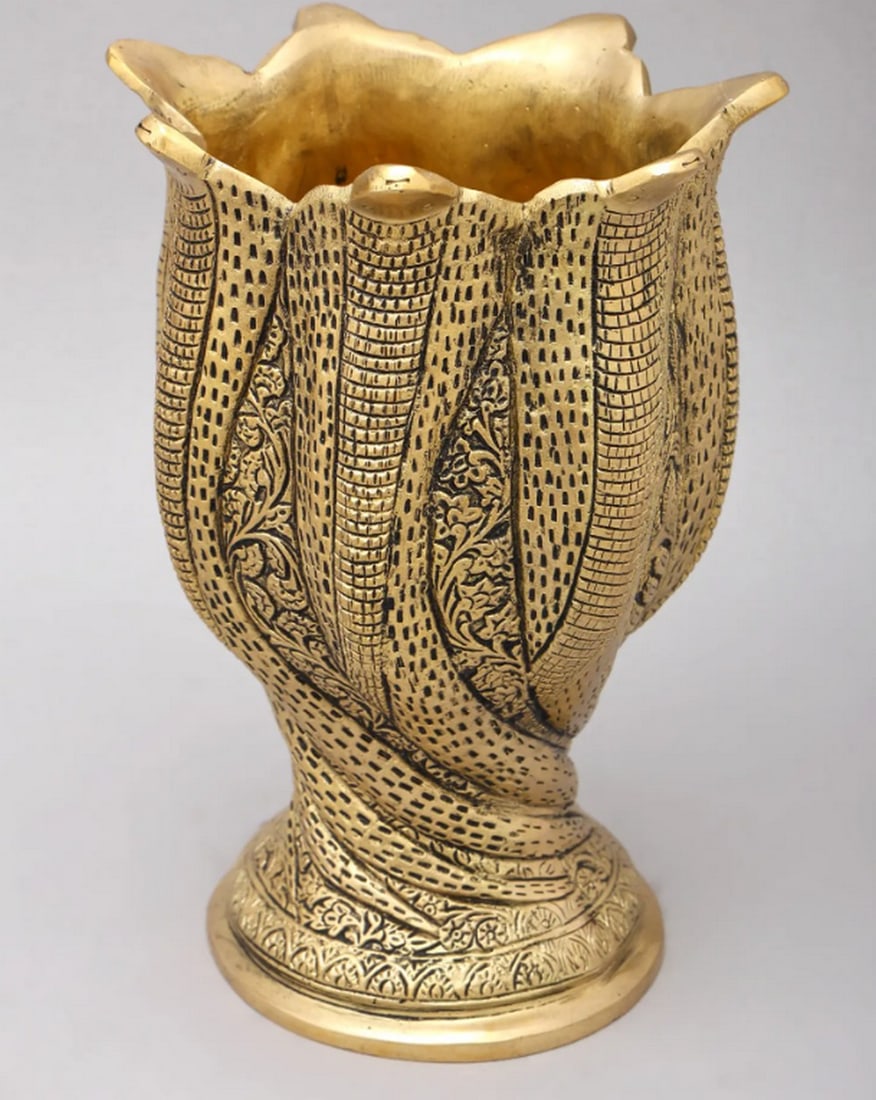 Brass Flower Pot – 8" Table Accent (1 of 4)