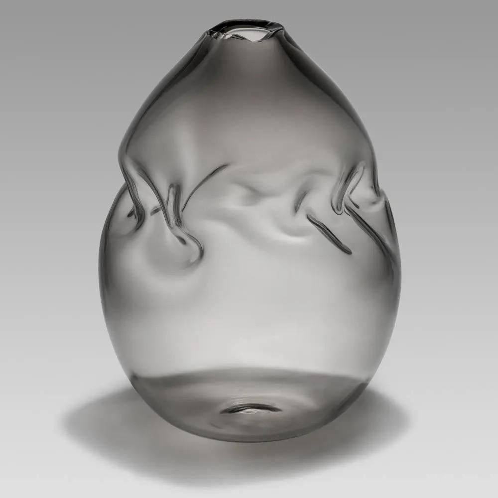 Smoke Volcano' Clear Glass Sculpture by Remigijus Kriukas (1 of 1)