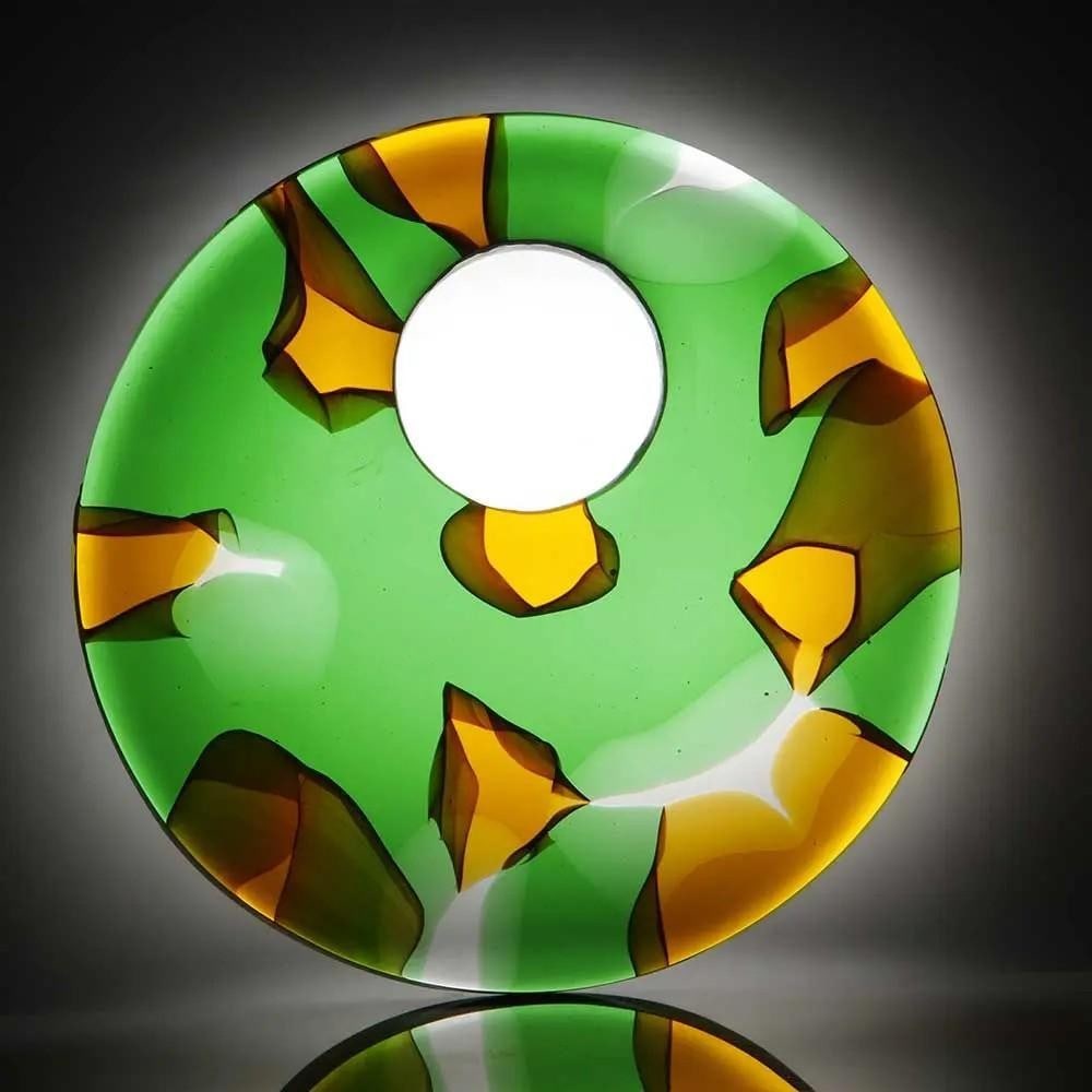Autumn' Decorative Art Glass by Sandra Balmer: 'Autumn' Decorative Art Glass by Sandra Balmer Sandra Balmer's Autumn is a breathtaking decorative art glass sculpture inspired by the amber-hued pools of water on Shropshire's