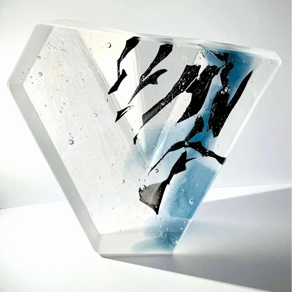 Tilt and Flow' 3D Glass Sculpture by Jade Pinnell (1 of 2)