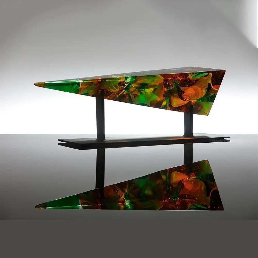 ‘Amber Nectar’ Kiln-Formed Glass Sculpture by Sandra Balmer (1 of 2)