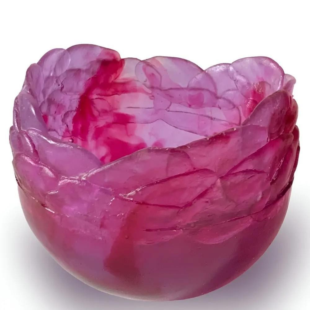 Petals Cranberry Bowl by Myra Wishart (1 of 1)