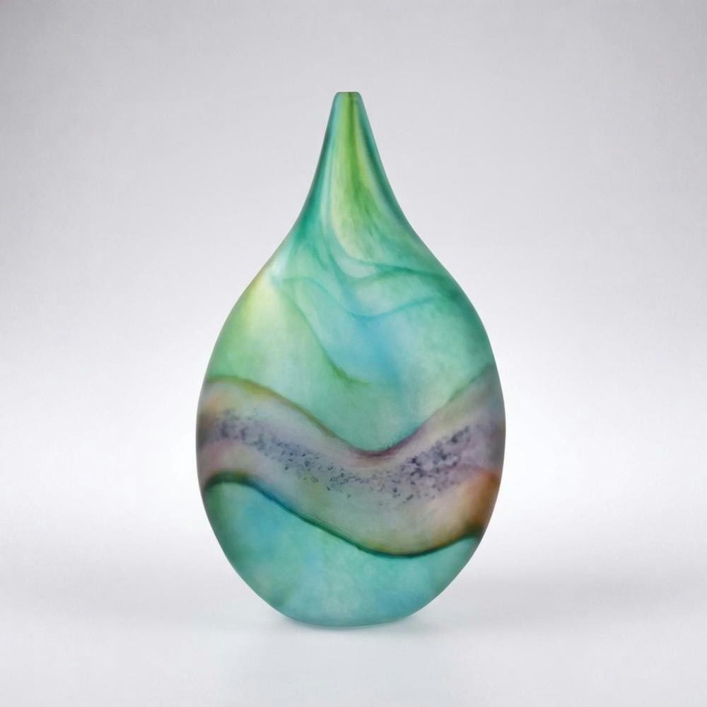 Teal Vase ‘Silk Float’ by Thomas Petit (1 of 1)
