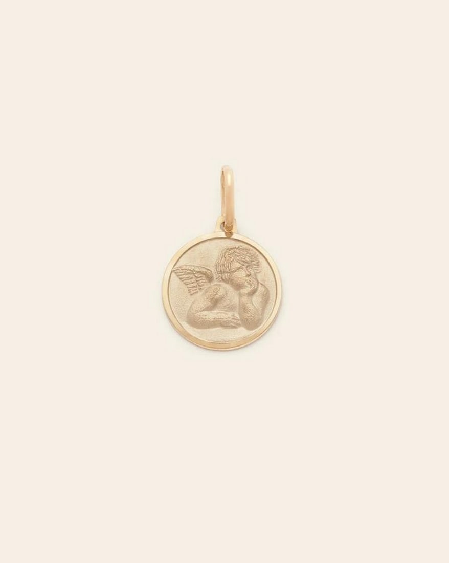 Heavenly Emblem Pendant 10k Solid Gold: Heavenly Emblem Pendant 10k Solid Gold Angels surround us, live within us, and watch over us. Wear this necklace as a tribute to loved ones lost, a reminder that they are always close, never far