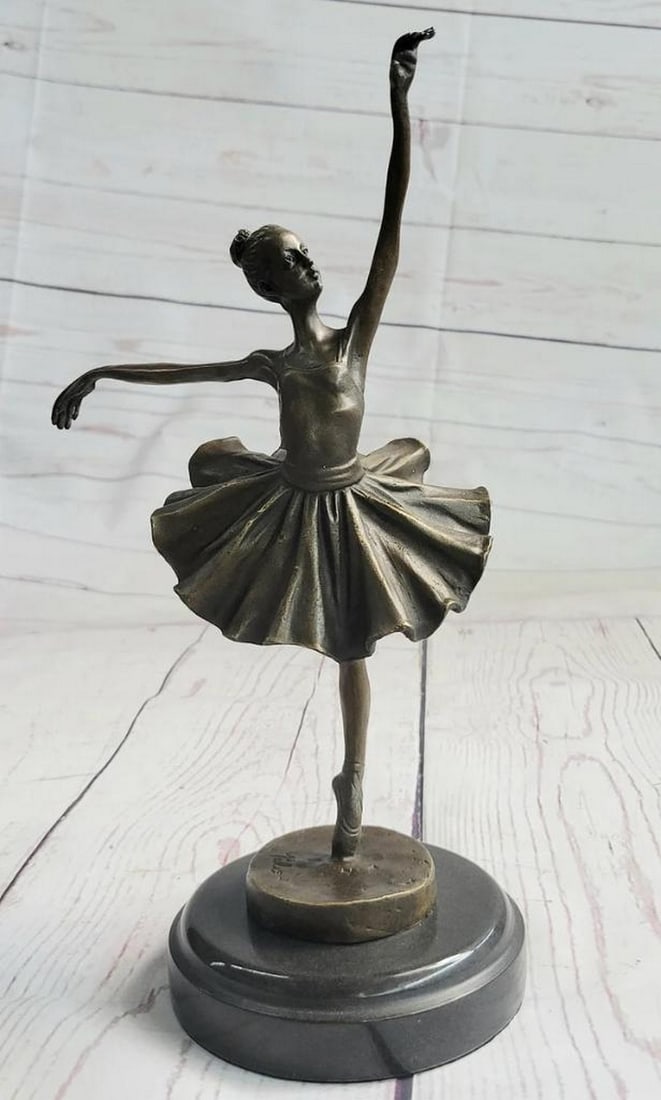 Ballerina in Motion Original Bronze Statue - 12" x 8": Ballerina in Motion Original Bronze Statue - 12" x 8" This exquisite bronze sculpture portrays a highly skilled prima ballerina engaging in