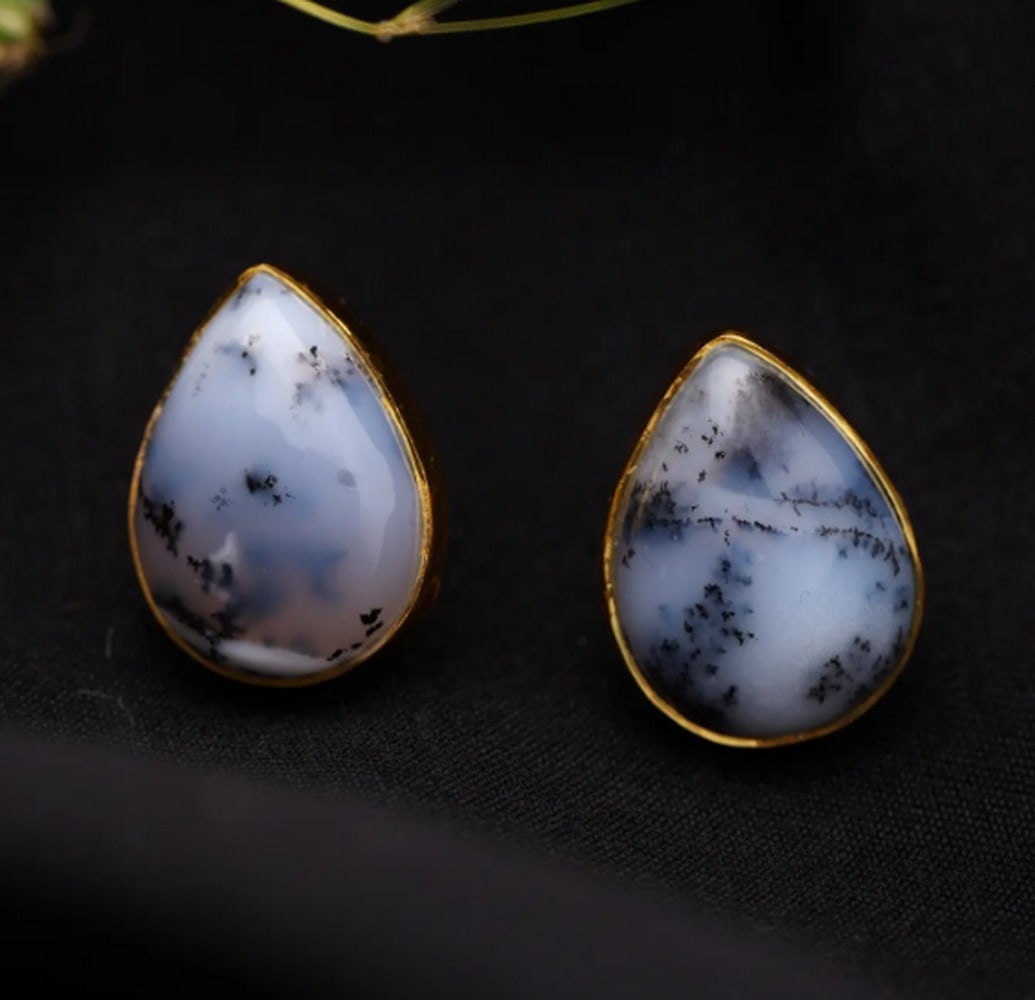 Mystic Dendrite Opal Drops - 3