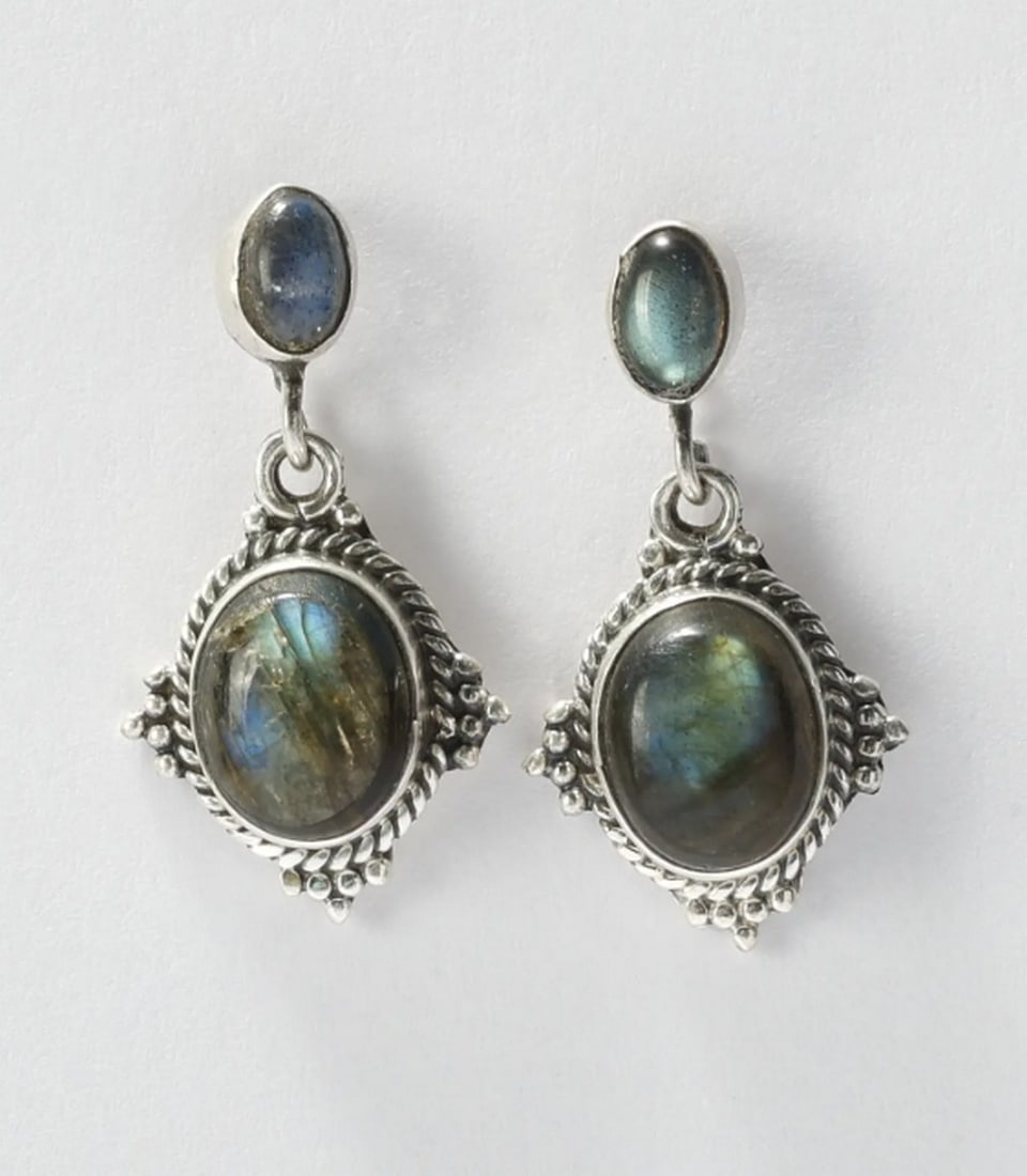 Labradorite Sterling Silver Drop Earrings (1 of 2)