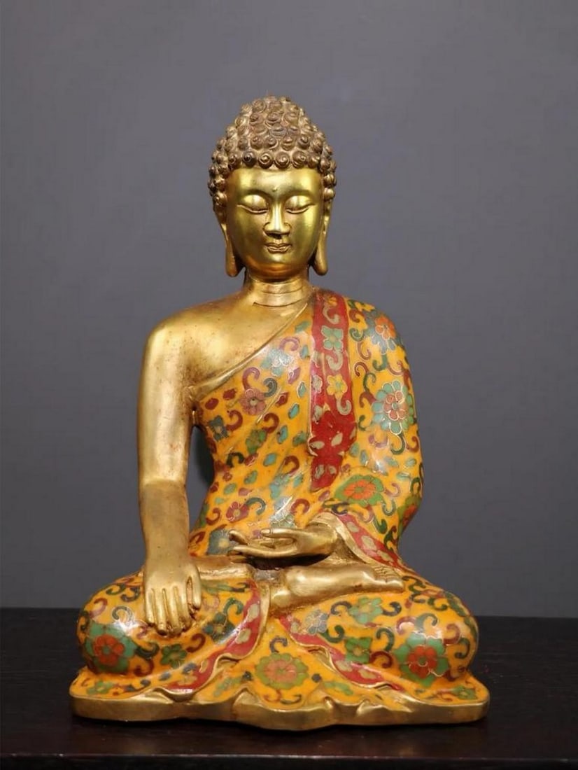 Gilded Copper Sakyamuni Buddha Statue (1 of 5)