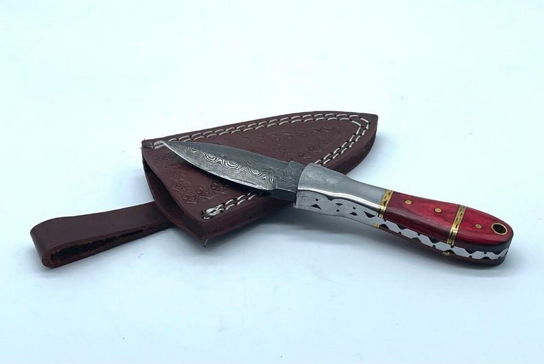 Hells Terrace Damascus Spear Point Dagger - 4