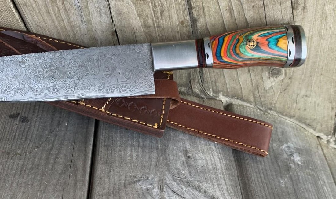 13" The Outback Damascus Chef's Knife - 3
