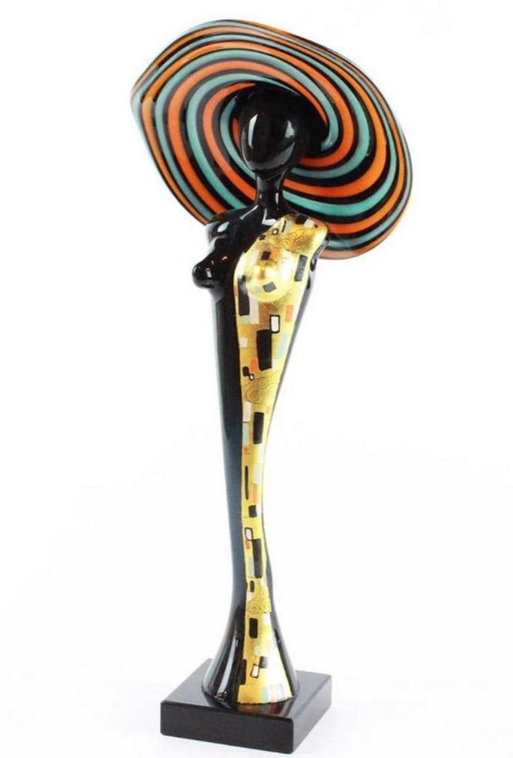Vanity Klimt Murano Glass Figurine with 24K Gold (1 of 1)