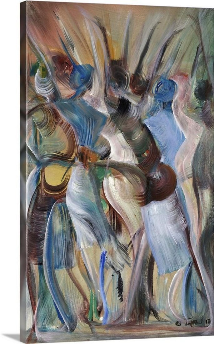 Raising Heaven Canvas Reproduction Print: Raising Heaven Canvas Reproduction Print Bring powerful expression and contemporary depth to your space with *Raising Heaven* by Ikahl Beckford. This evocative artwork conveys a strong sense of movem