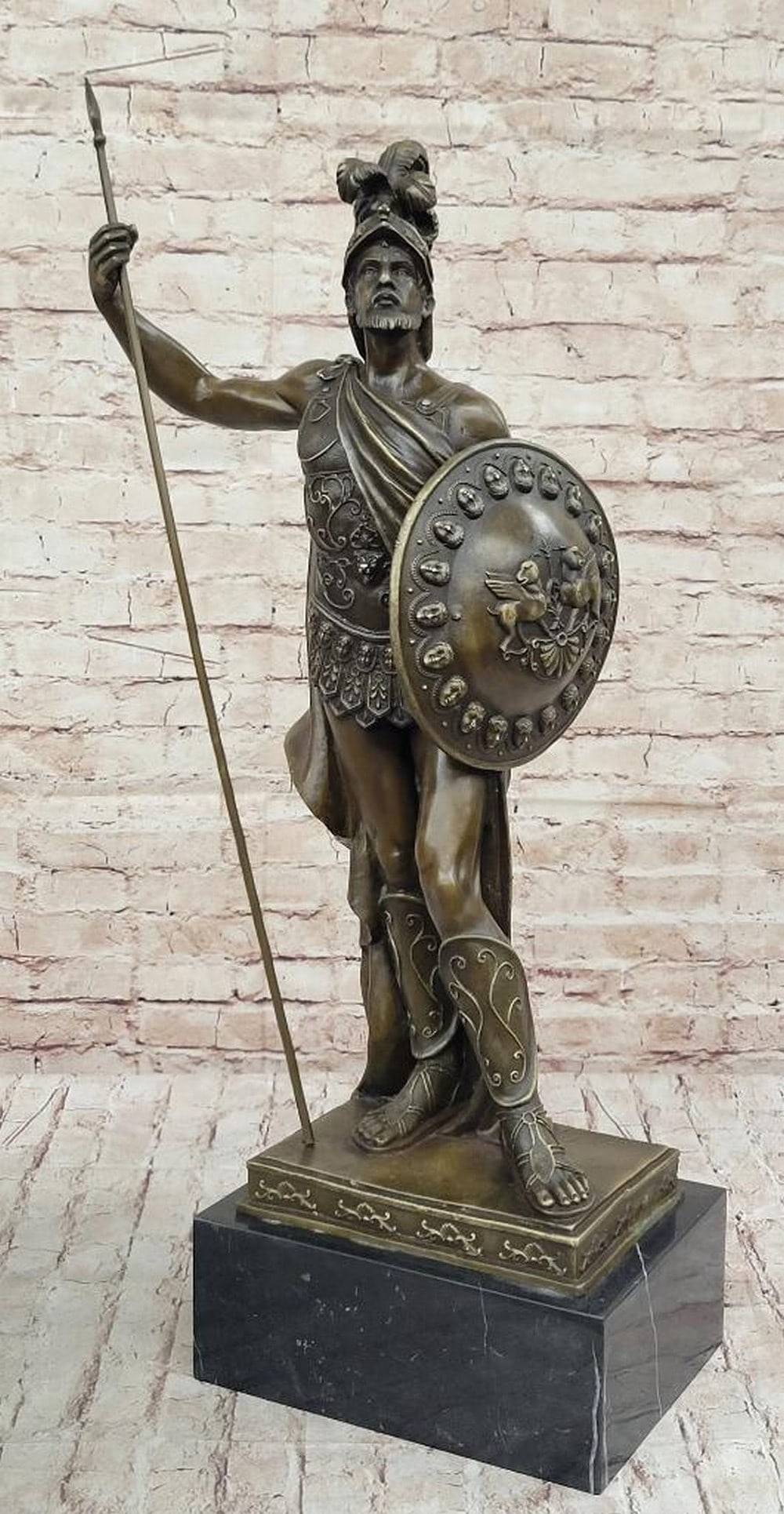 Dalou Inspired Bronze Sculpture Valor of the Roman Knight - 30" x 15" (1 of 6)