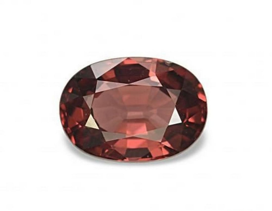 1.10ct Deep Brick Red Oval Rhodolite Garnet Gemstone (1 of 2)