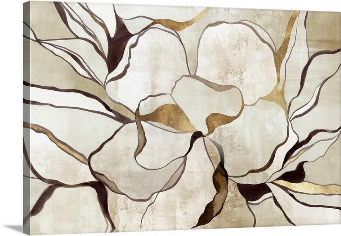 Tranquil Garden Florals – Canvas Reproduction: Tranquil Garden Florals – Canvas Reproduction Tranquil Garden Florals features a delicate floral arrangement rendered in a soft, muted palette. The contemporary style emphasizes balance and
