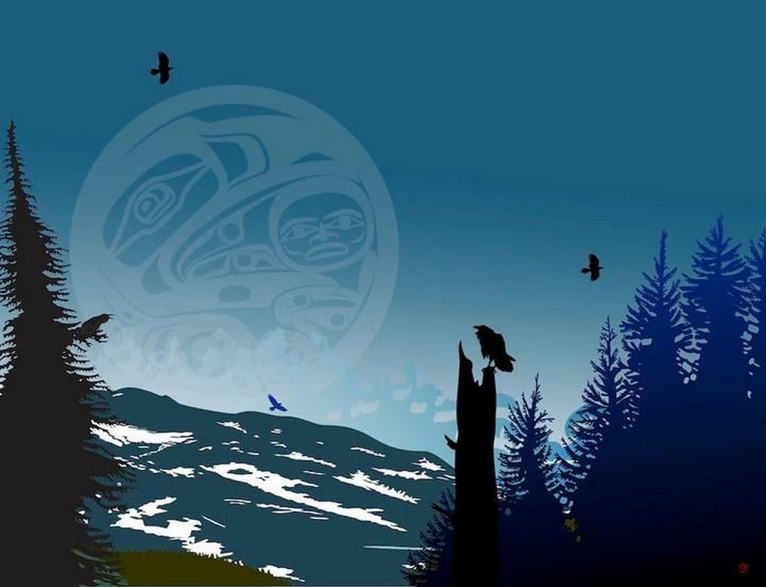 Whispers of the Night Sky Throw Blanket: Whispers of the Night Sky Throw Blanket This stunning blanket captures the haunting beauty of a raven perched on a bare tree, gazing up at the dark blue sky as other ravens soar above. The deep, mood