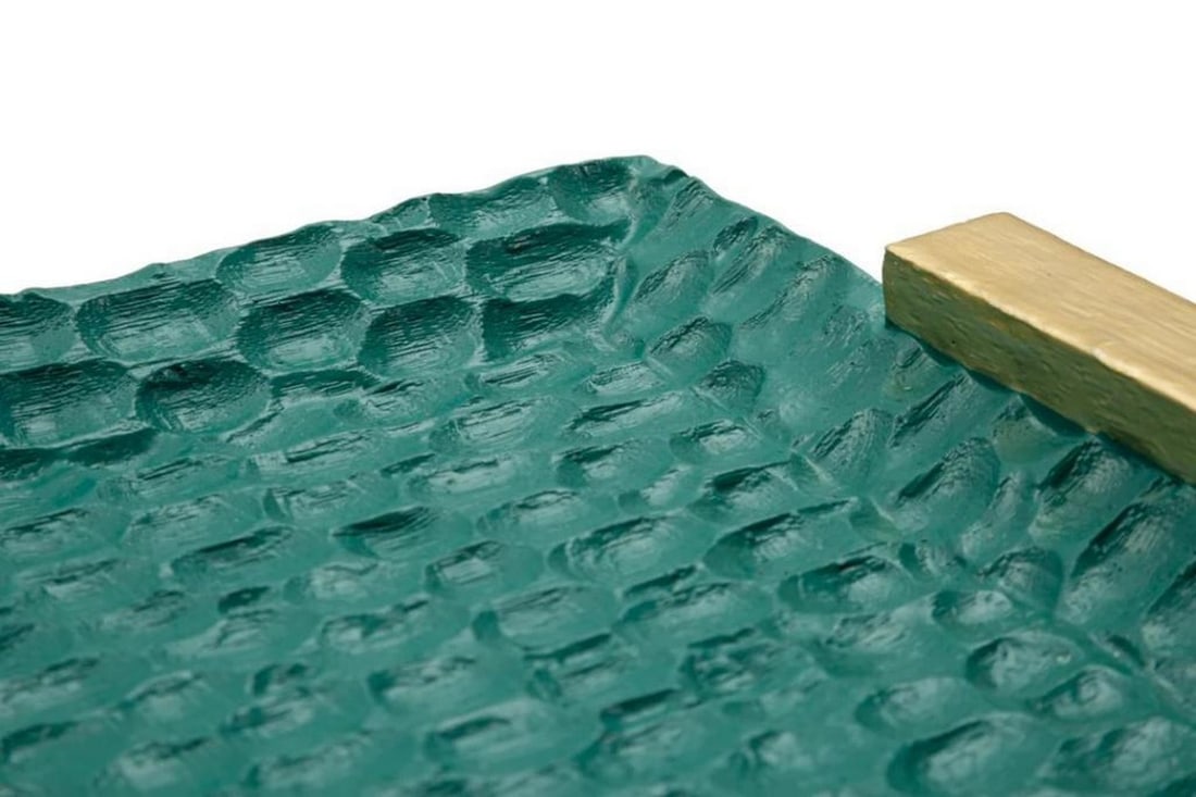 Chic Green Textured Serving Tray - 4