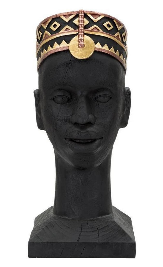 North African Inspired Male Head Sculpture (1 of 5)