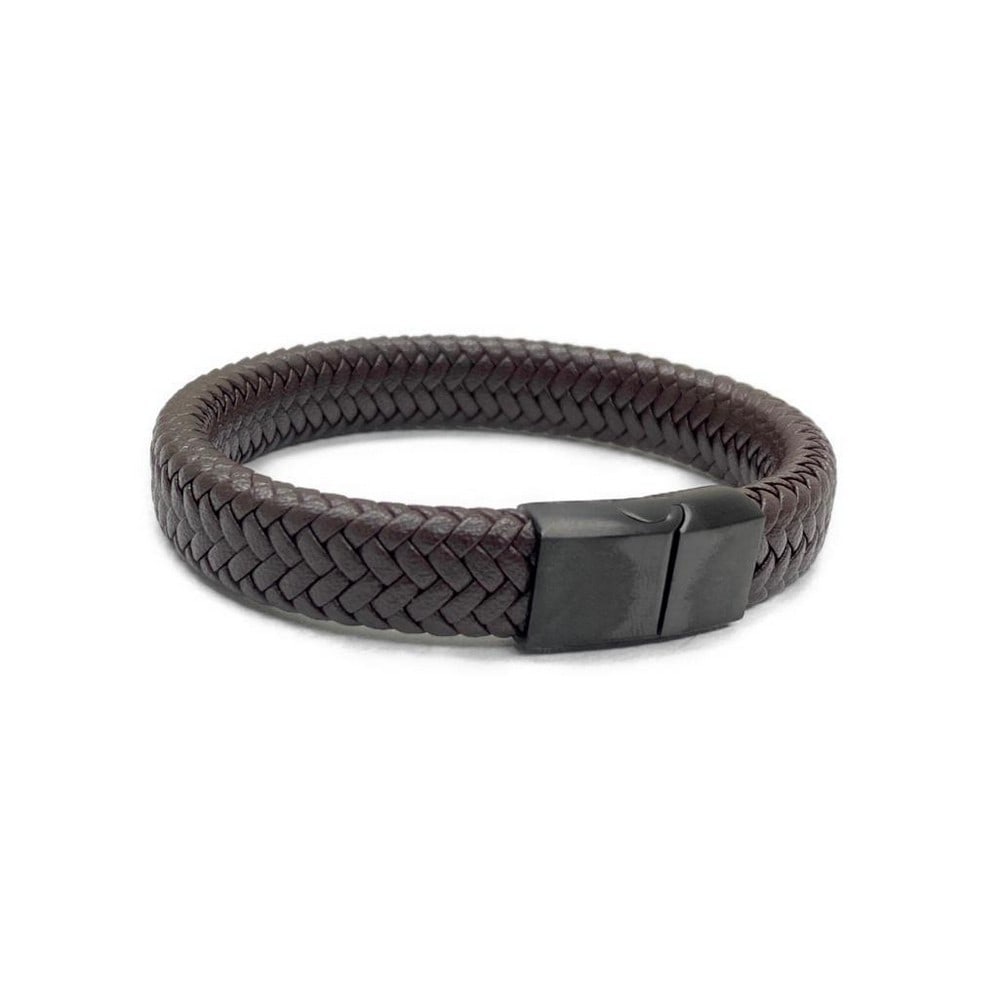 Charming Brown Leather Bracelet with Magnetic Clasp (1 of 3)