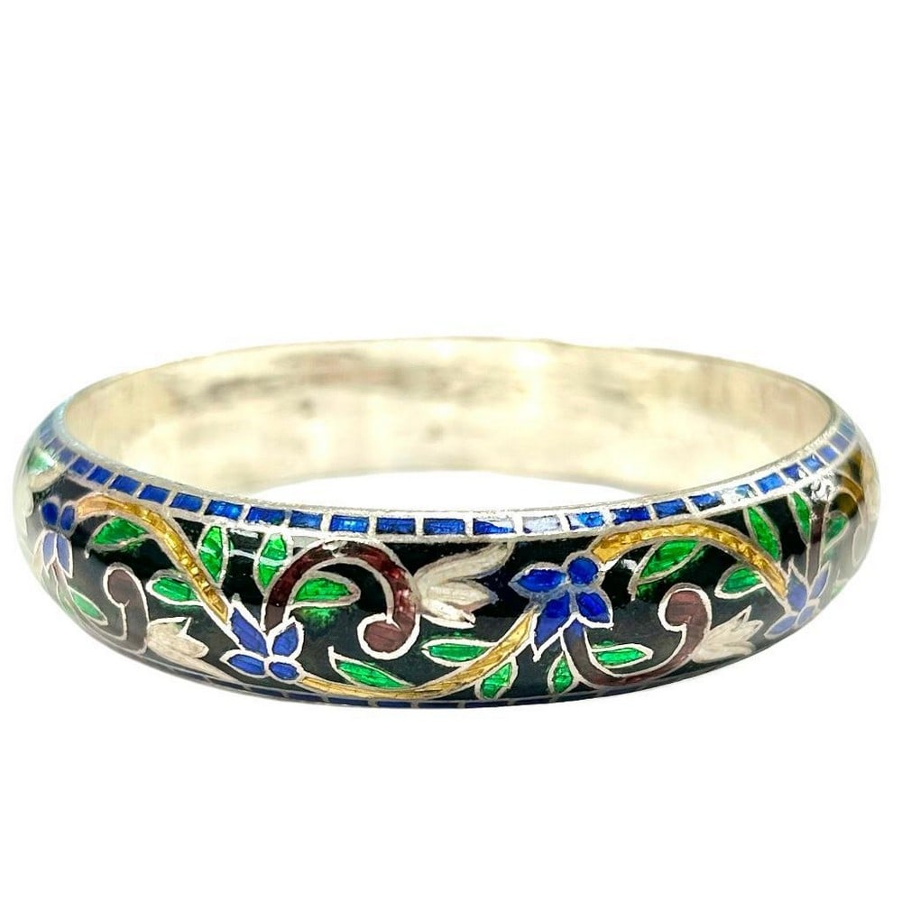 Flower Patterned Artistic Bangle: Flower Patterned Artistic Bangle Inner Diameter: 60mm View Photos For Further Details