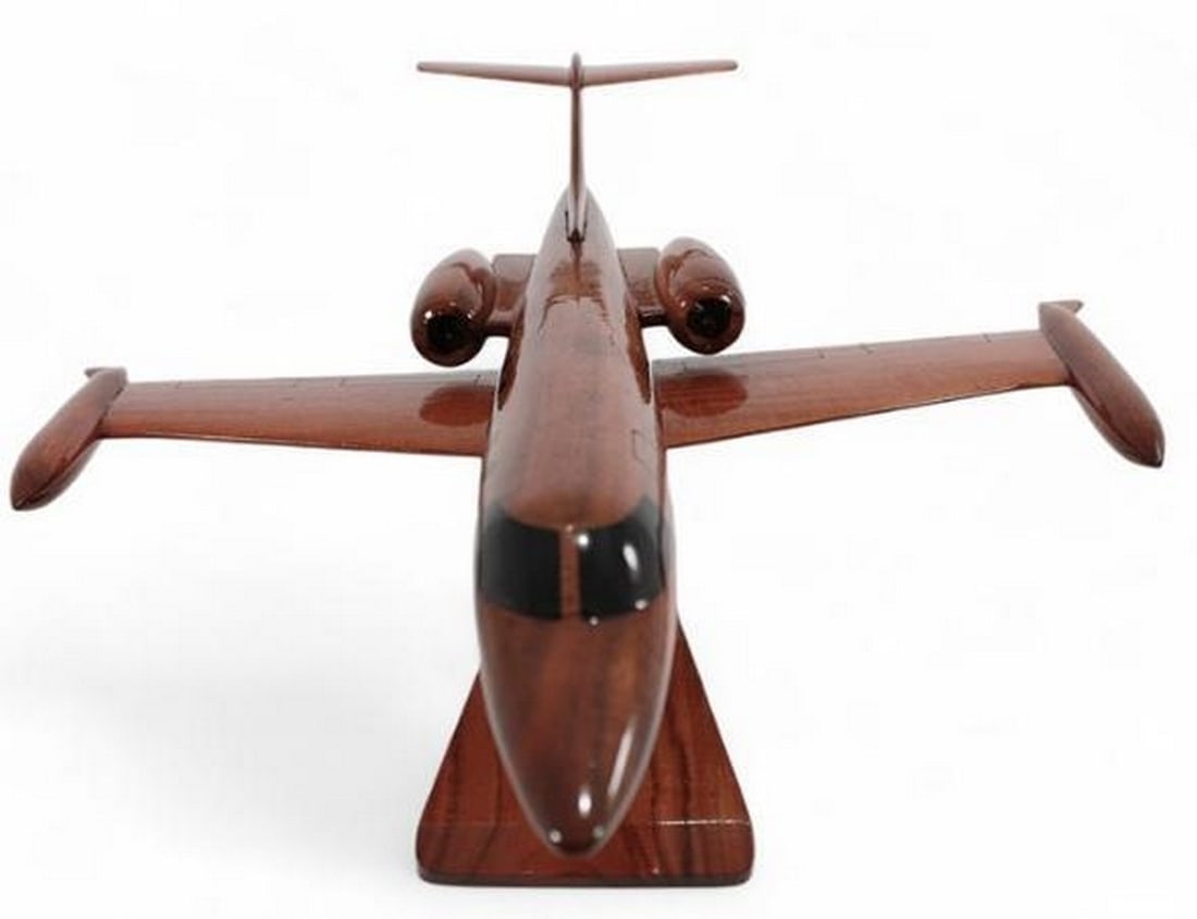 Mahogany Lear Jet 35 Scale Model - 4