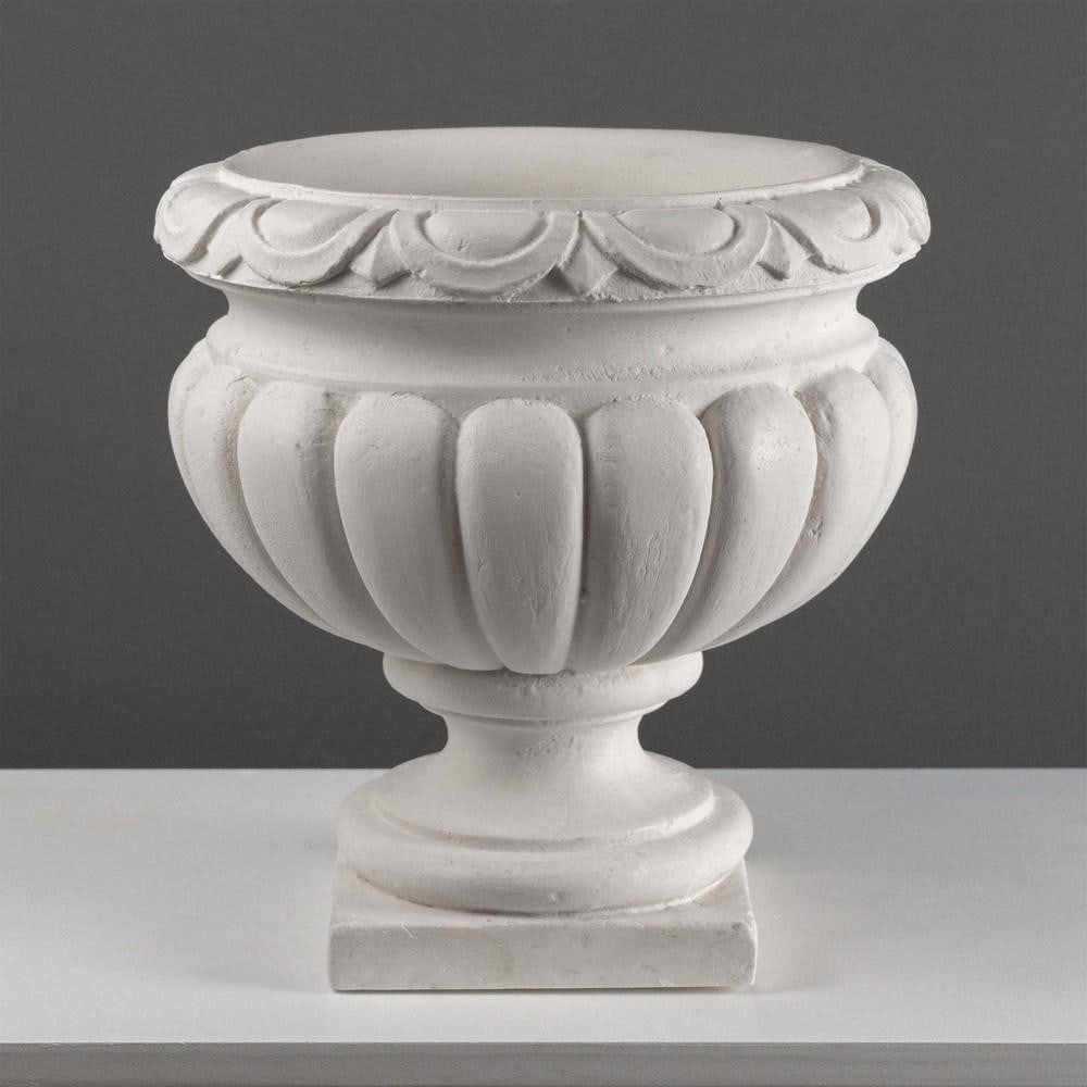 Classic Garden Planter – White Carrara Marble Mineral Cast - (26.9lbs): Classic Garden Planter – White Carrara Marble Mineral Cast - (26.9lbs) Enhance your garden or interior with this Classic Garden Planter, crafted from premium mineral cast combining white Carrara
