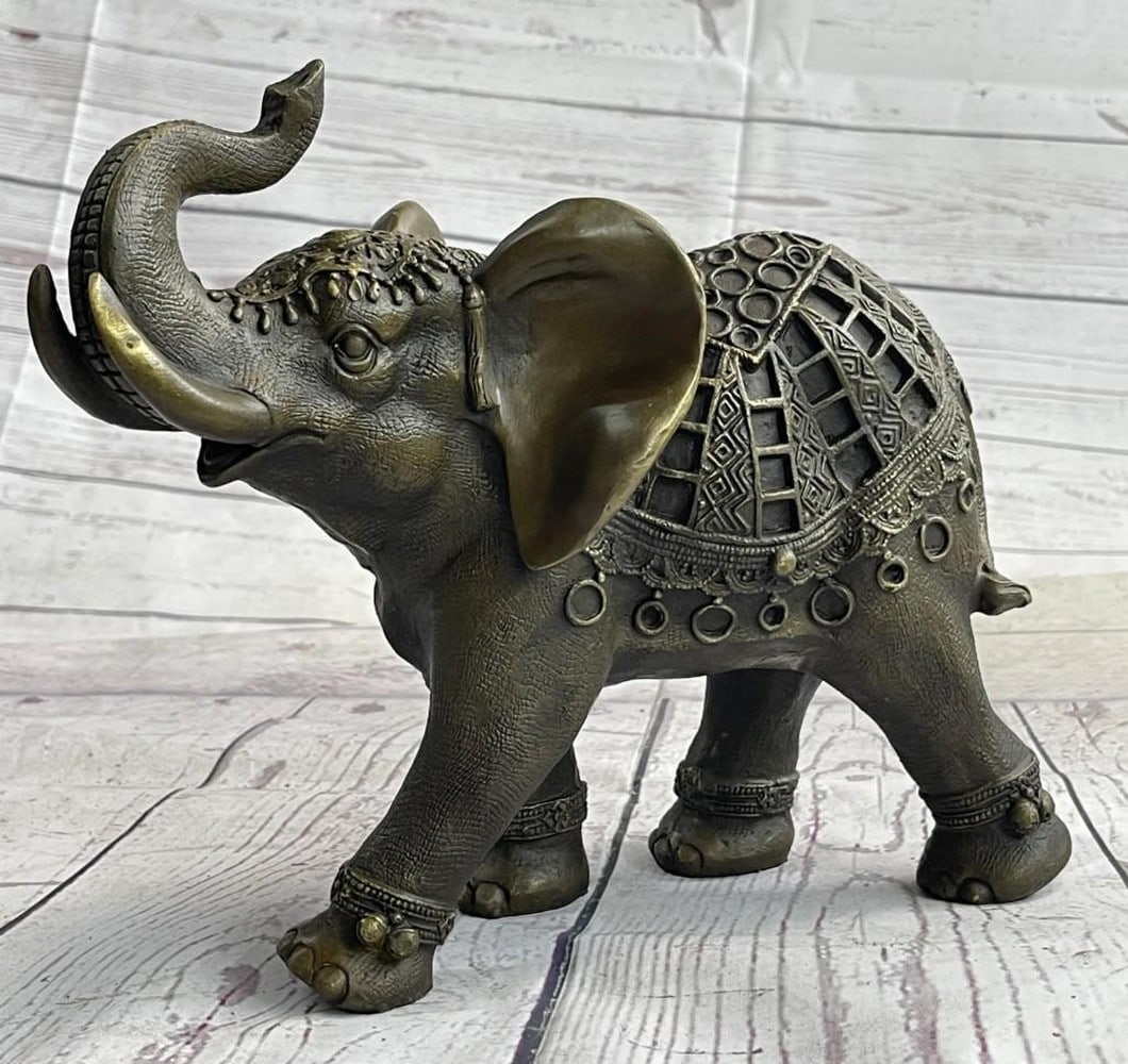 Asian Inspired Elephant Bronze Sculpture (1 of 5)