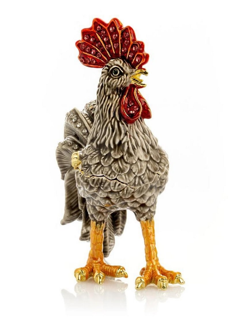 Gray Rooster Trinket Box - 5
