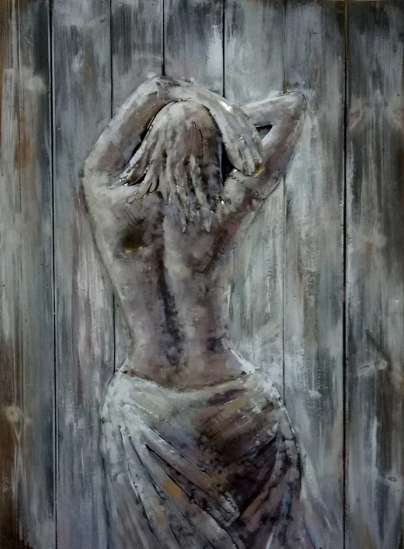 Large Handcrafted Unique 3D Metal Wall Hanging Art: Large Handcrafted Unique 3D Metal Wall Hanging Art. 3D UNIQUE METAL ART - Each piece involves complex craftsmanship; cutting, modeling, welding, aging treatment, anti rust treatment, coloring and