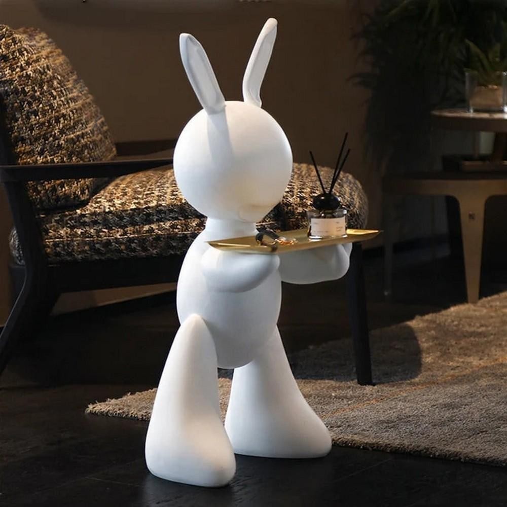 Whimsical Rabbit Butler Side Table - 2