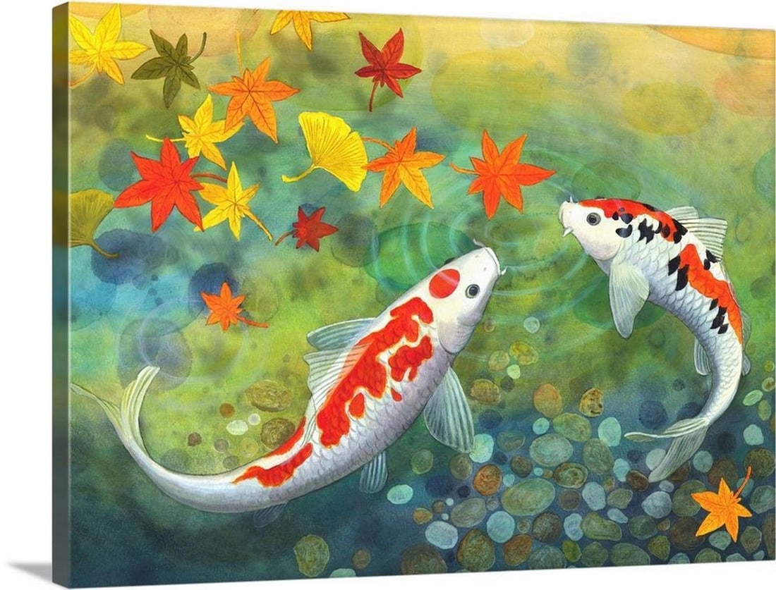 Autumn Pond Canvas Reproduction: Autumn Pond Canvas Reproduction Size: Width: 24 inches, Height: 18 inches View photos for further details.