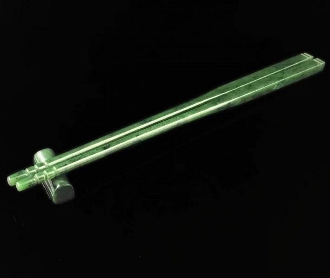 Canadian Nephrite Solid Jade Chopsticks - 2