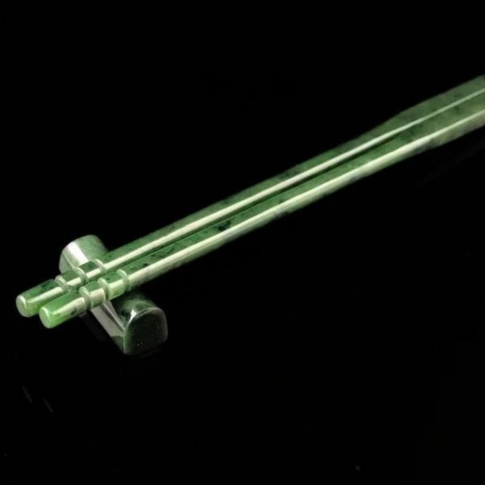 Canadian Nephrite Solid Jade Chopsticks - 3