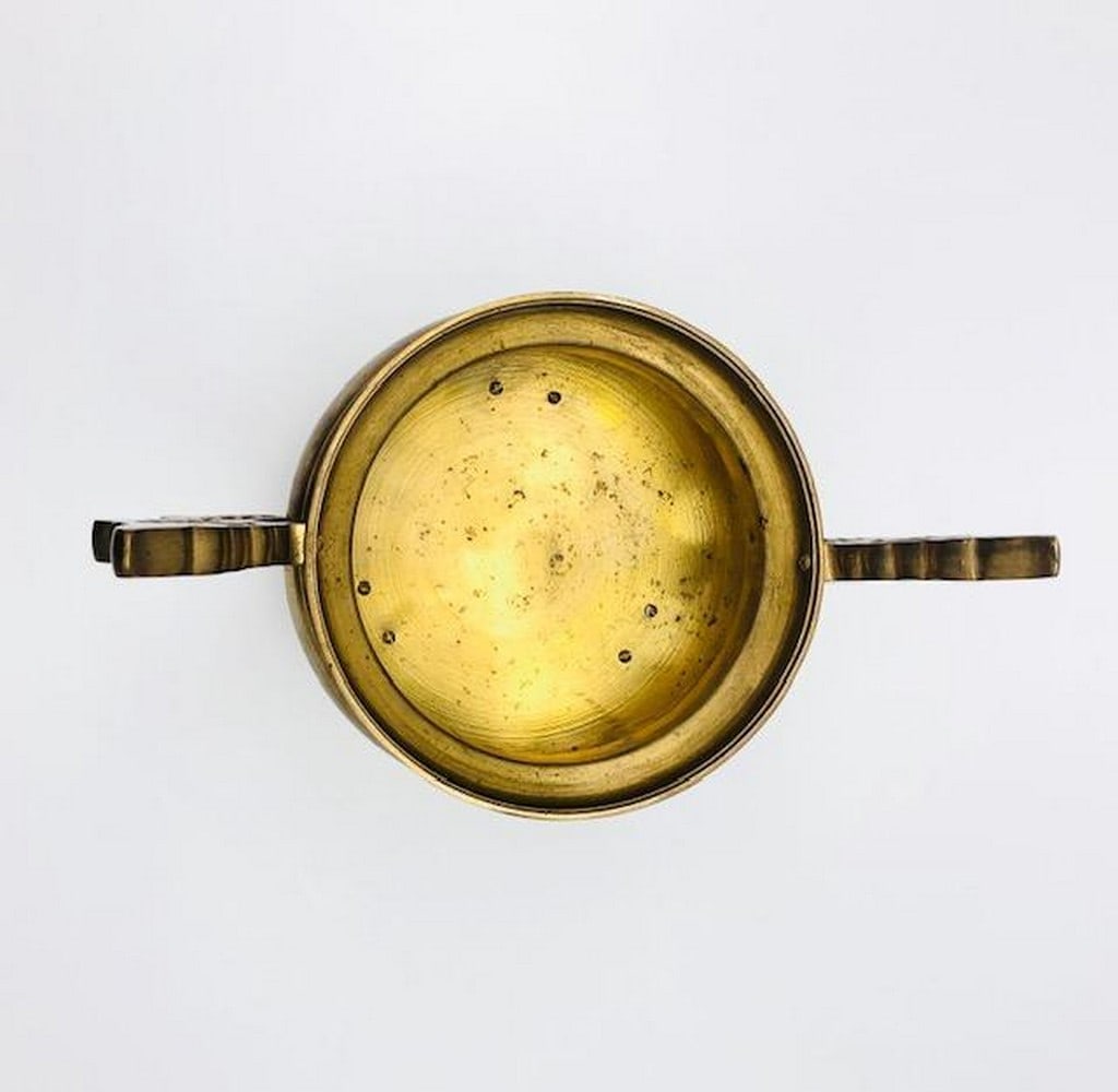 Large Two-Handled Floral Design Footed Censor - 3