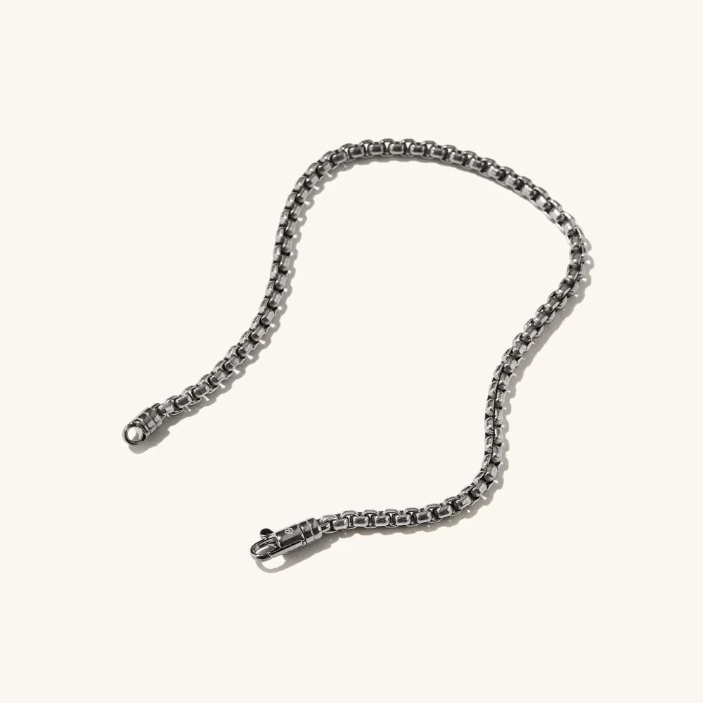 Classic Box Chain Titanium Bracelet - 4