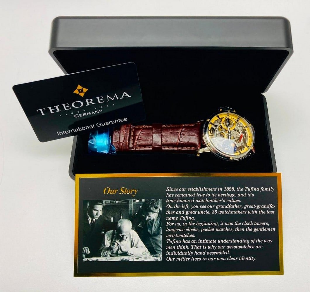 Authentic COPACABANA THEOREMA German Craftsmanship Automatic Watch: Authentic COPACABANA THEOREMA German Craftsmanship Automatic Watch Tufina Family Of Watches Have Been Around Since 1828 & Offer A genuine Handcrafted German Design That Is Is Top Quality. 