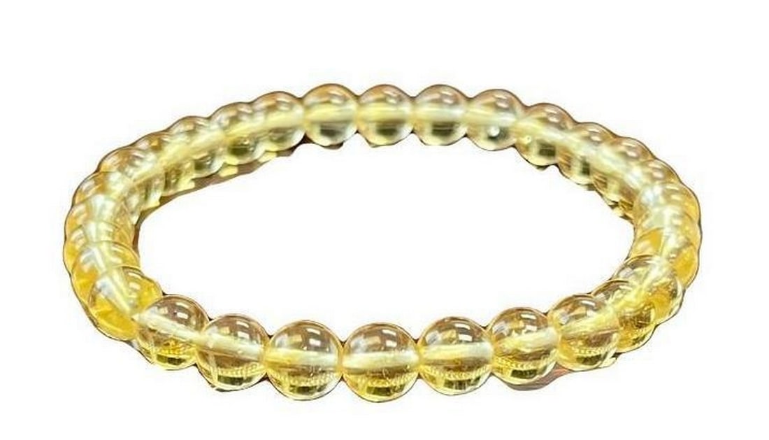 Simple Round Beaded Yellow Bracelet (1 of 3)