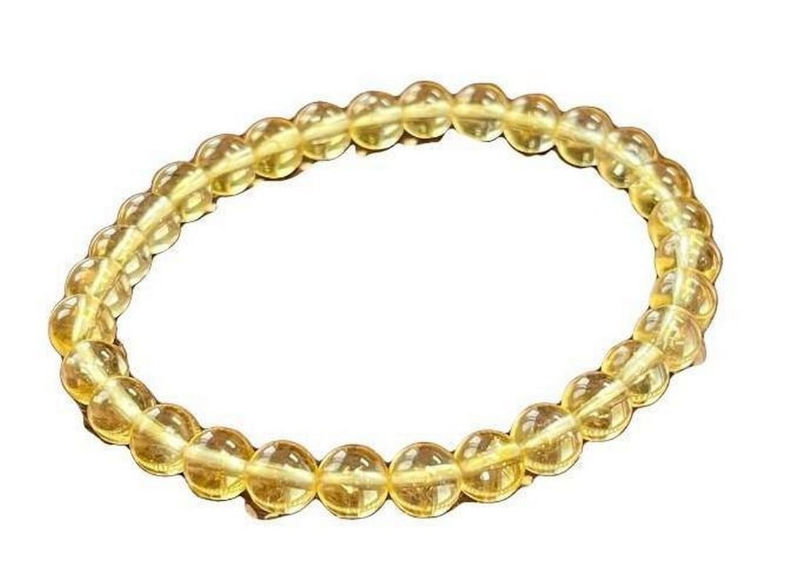 Simple Round Beaded Yellow Bracelet - 3