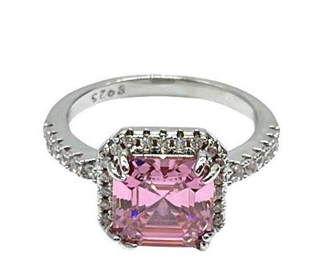 Pretty Pink 925 Sterling Silver Ring (1 of 3)