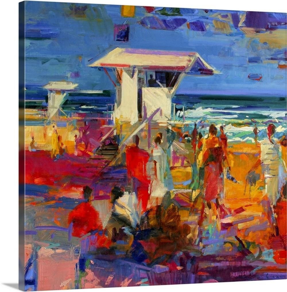 Palm Beach, Florida, 2011 – Contemporary Canvas Print by Peter Graham: Palm Beach, Florida, 2011 – Contemporary Canvas Print by Peter Graham Capture the vibrant energy of Palm Beach with this contemporary artwork by Peter Graham. Featuring dynamic crowds gathered