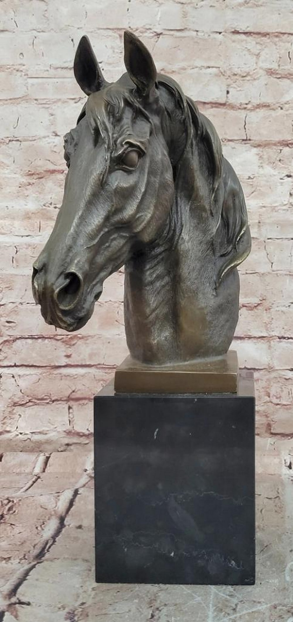 Horse Head Bust Original Bronze Statue - 17" x 10" (1 of 6)