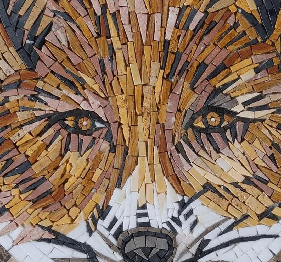 Fox Face Marble Mosaic Tile - 2