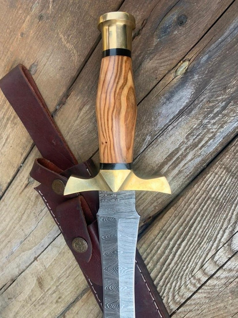 13" The Spartans Damascus Dagger - 5